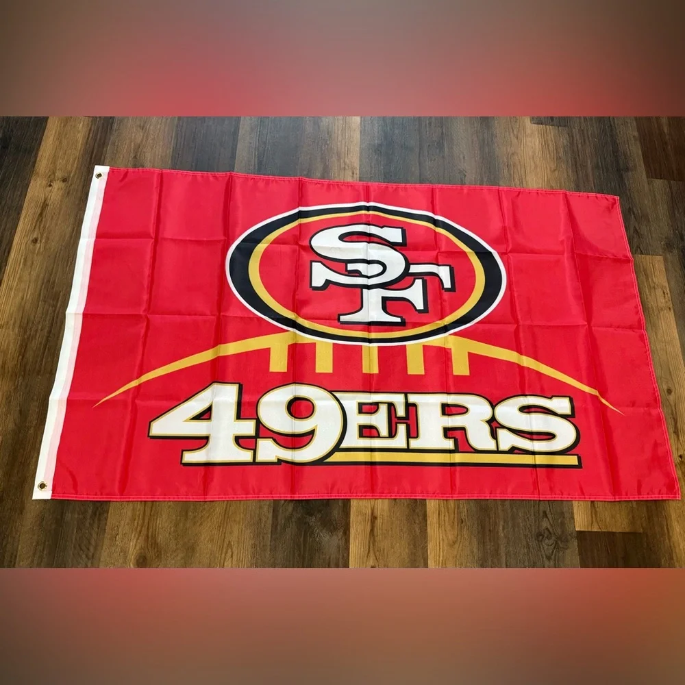 San Francisco 49ers flag double sided 3 by 5 feet new in  package